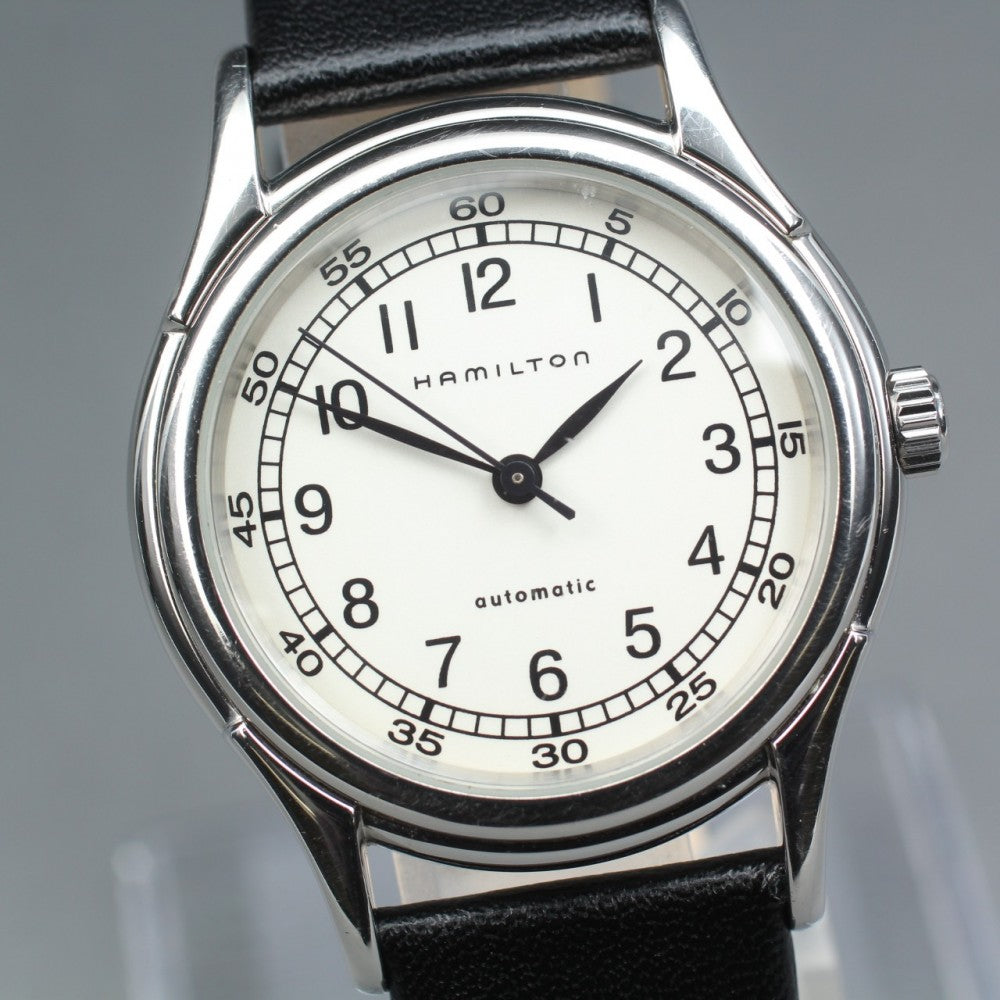 Near MINT HAMILTON Lynnwood 6239 White Auto 34mm Men's Watch
