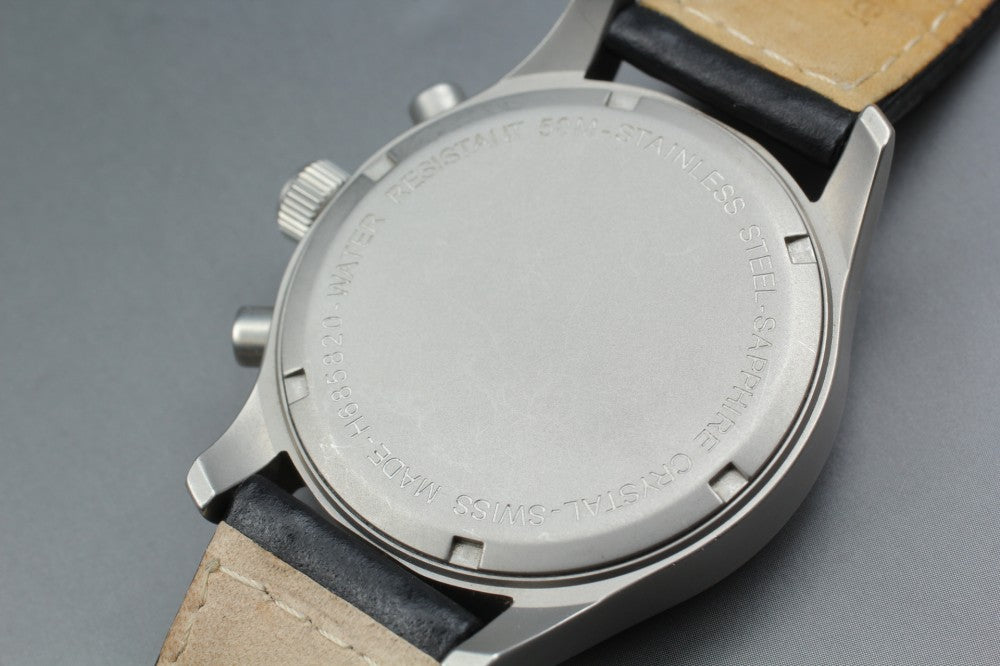 Near MINT HAMILTON Khaki H685820 Black Quartz 39.6mm Men's Watch