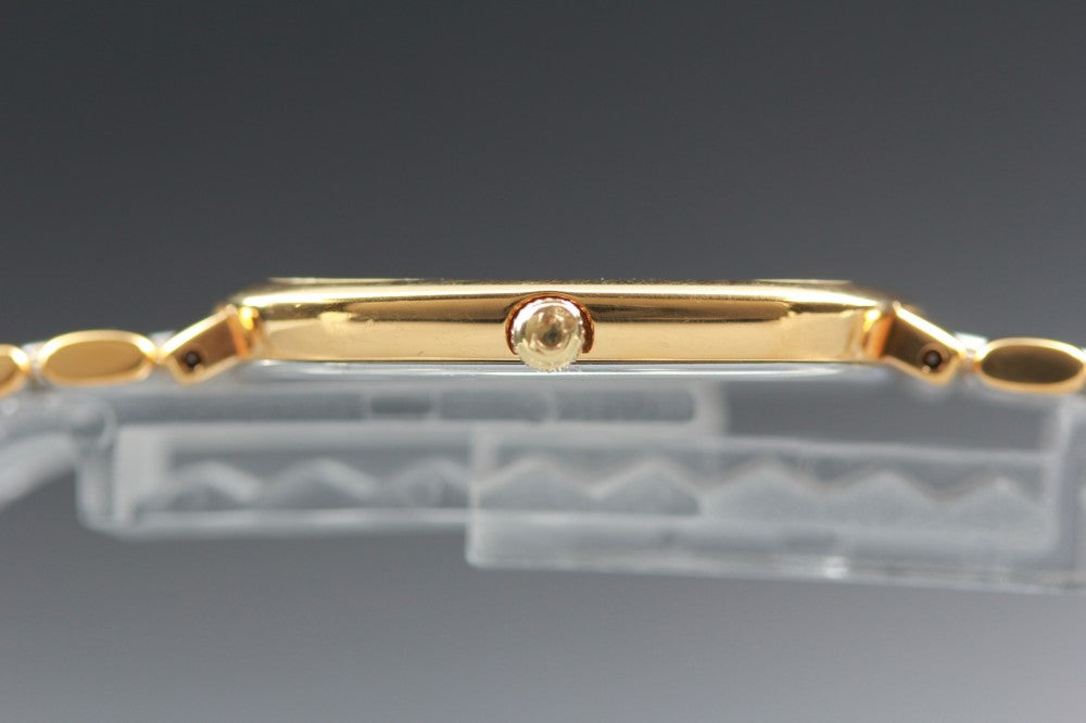 Near MINT OMEGA De Ville 395.0877.2 Gold Quartz 30mm Unisex Watch