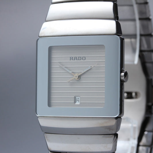 MINT RADO Diastar 152.0332.3 Silver Quartz 28mm Men's Watch