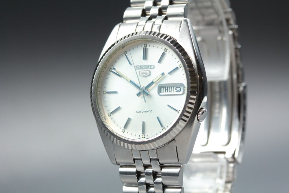SEIKO 5 7S26-3110 Silver Auto 36mm Men's Watch 1999