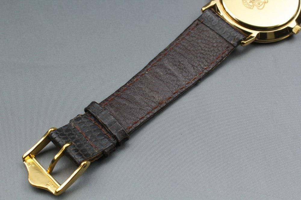 Near MINT GUCCI 3000.2.M Gold Quartz 33mm Men's Watch