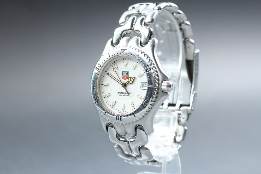 Near MINT TAG Heuer S/el WG1112-0 White Quartz 36mm Men's Watch