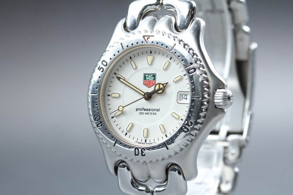 Near MINT TAG Heuer S/el WG1112-0 White Quartz 36mm Men's Watch