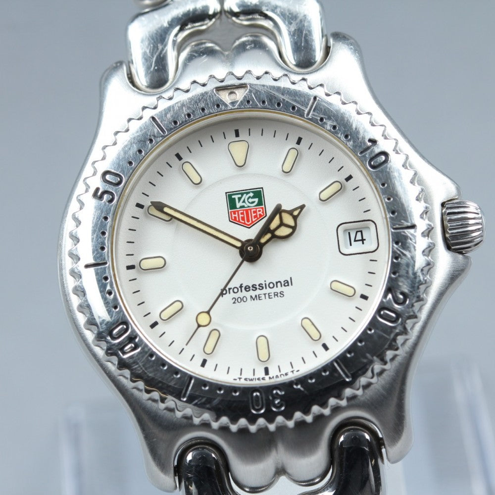 Near MINT TAG Heuer S/el WG1112-0 White Quartz 36mm Men's Watch