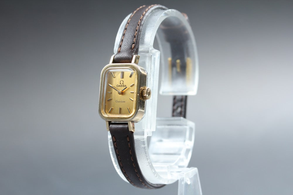 Near MINT OMEGA Geneve 511.364 Cal.485 Gold Manual 15mm Ladies Watch