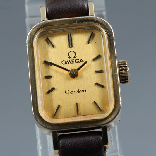 Near MINT OMEGA Geneve 511.364 Cal.485 Gold Manual 15mm Ladies Watch