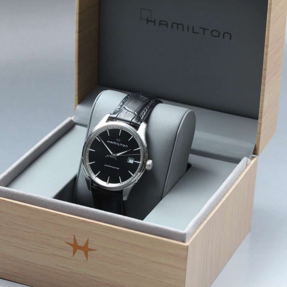 HAMILTON Jazzmaster H324510 Black Quartz 40mm Men's Watch