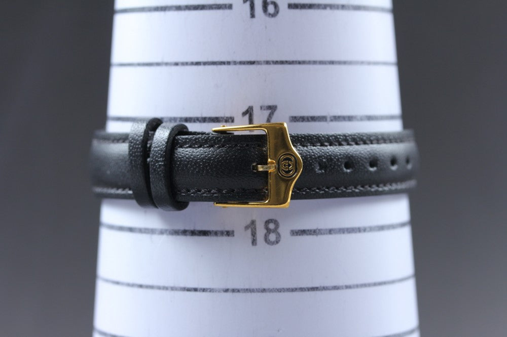 Near MINT GUCCI 6300L Black Quartz 21.5mm Ladies Watch