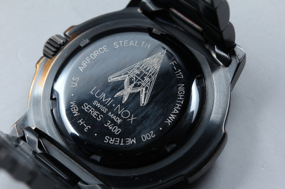 Luminox Night Hawk 3400 Black Quartz 45mm Men's Watch