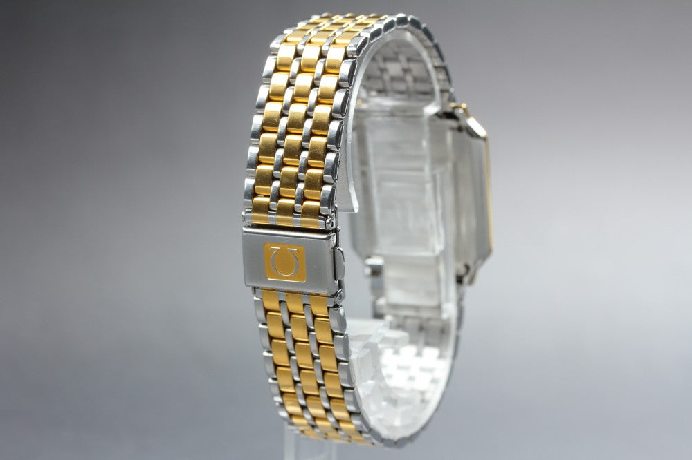 Near MINT OMEGA De Ville 195.0049 Cal.1378 White Quartz 27mm Men's Watch