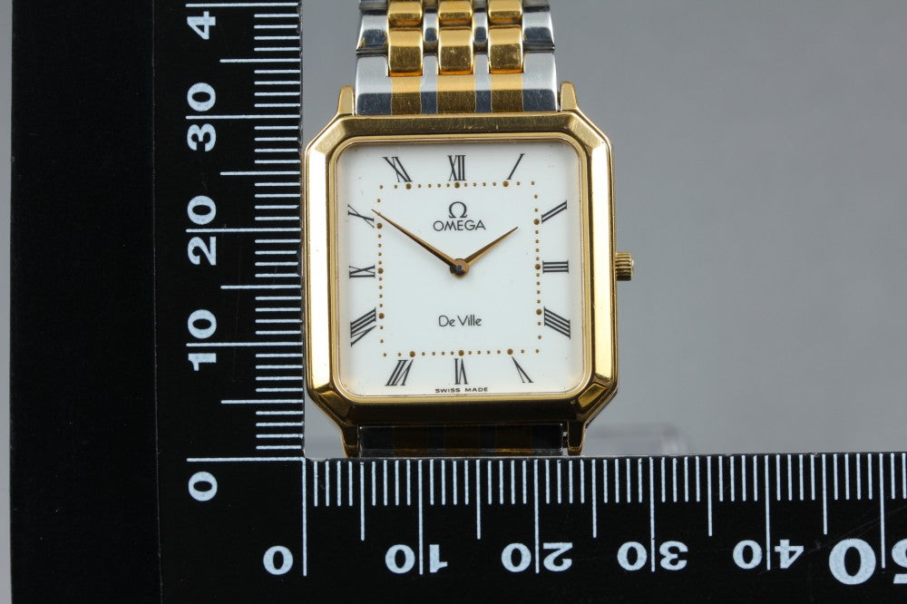 Near MINT OMEGA De Ville 195.0049 Cal.1378 White Quartz 27mm Men's Watch