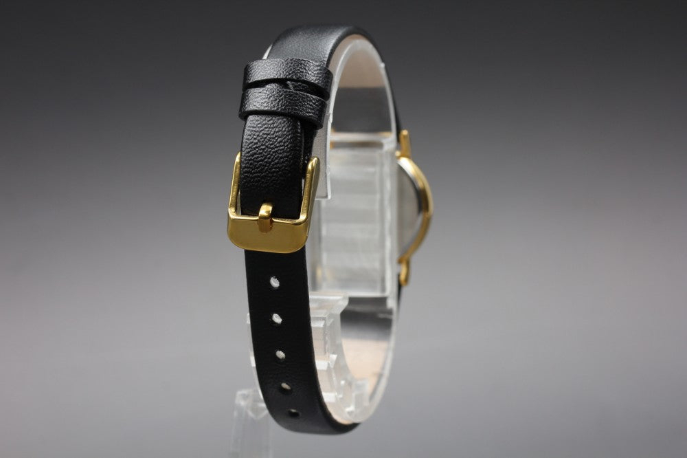 Near MINT OMEGA De Ville 595.0097.2 Gold Quartz 21.8mm Ladies Watch
