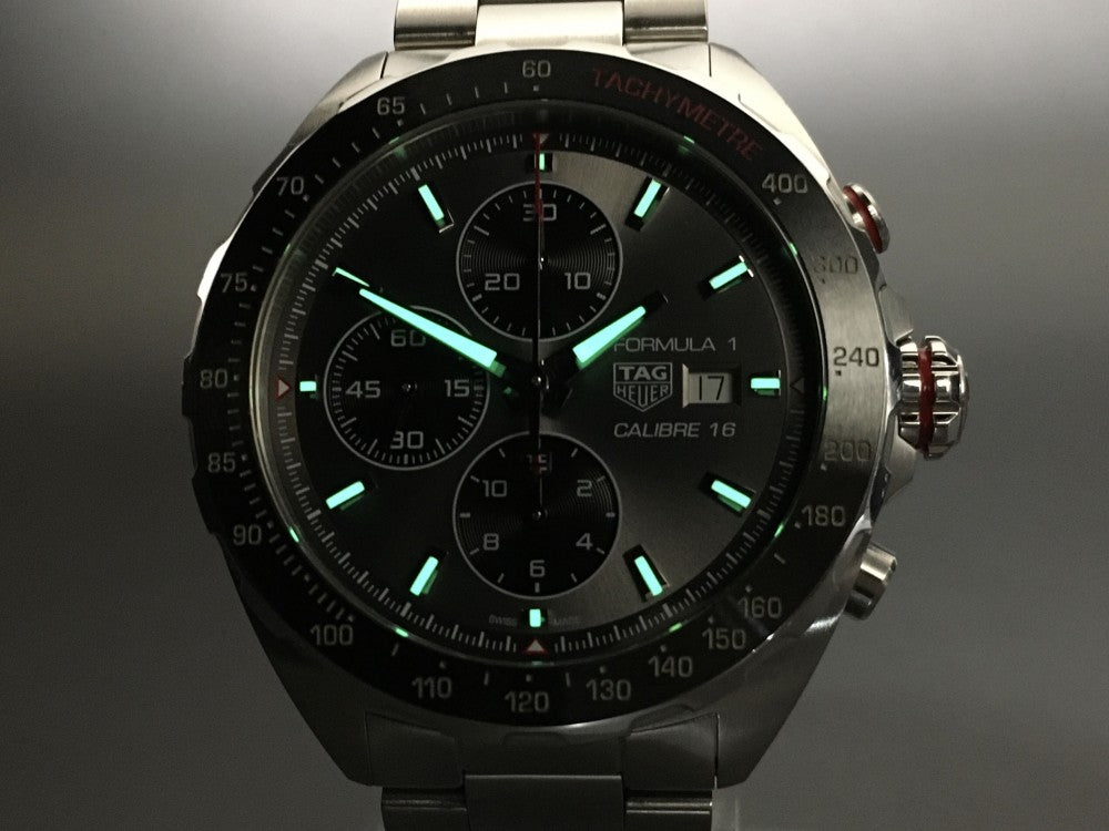 Near MINT TAG Heuer Formula 1 CAZ2012-0 Silver Auto 46mm Men's Watch