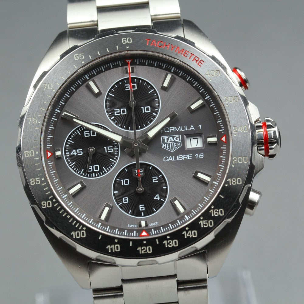 Near MINT TAG Heuer Formula 1 CAZ2012-0 Silver Auto 46mm Men's Watch