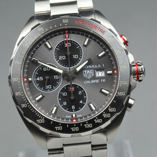 Near MINT TAG Heuer Formula 1 CAZ2012-0 Silver Auto 46mm Men's Watch