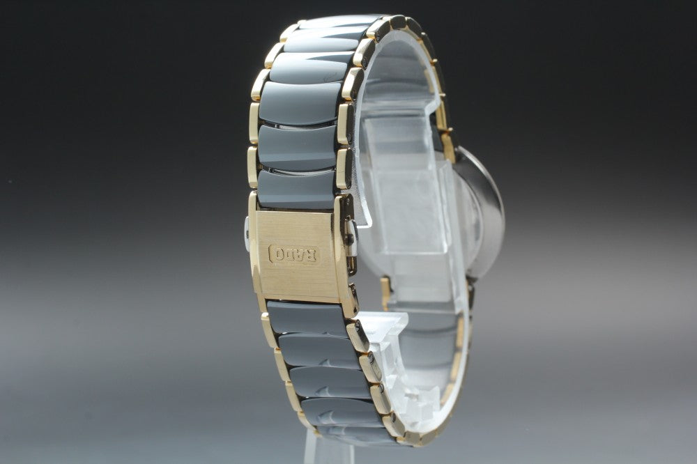 Near MINT RADO Diastar 129.0301.3 Black Quartz 30mm Unisex Watch