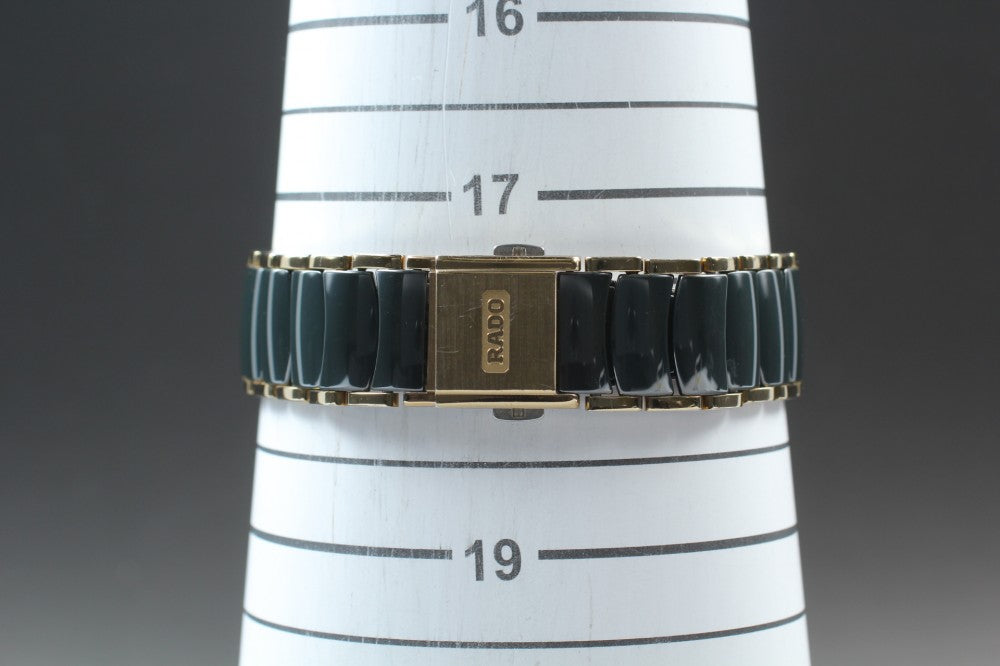 Near MINT RADO Diastar 129.0301.3 Black Quartz 30mm Unisex Watch
