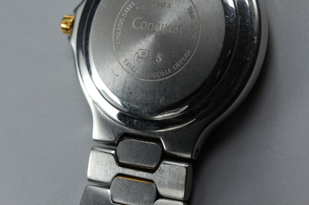 Near MINT LONGINES Conquest L1.613.3 Silver Quartz 35mm Men's Watch