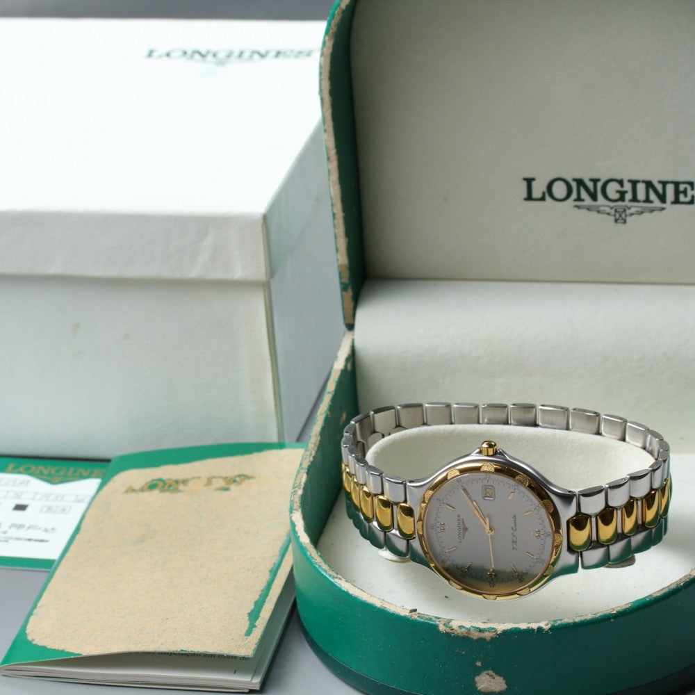 Near MINT LONGINES Conquest L1.613.3 Silver Quartz 35mm Men's Watch