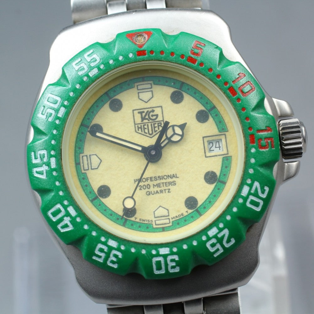 Near MINT TAG Heuer Formula 1 372.508 Yellow Quartz 30mm Ladies Watch