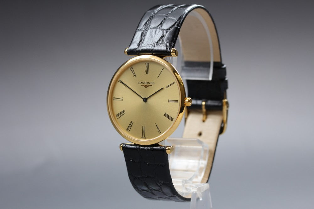 Near MINT LONGINES Grand Classic L4.709.2 Gold Quartz 33mm Men's Watch