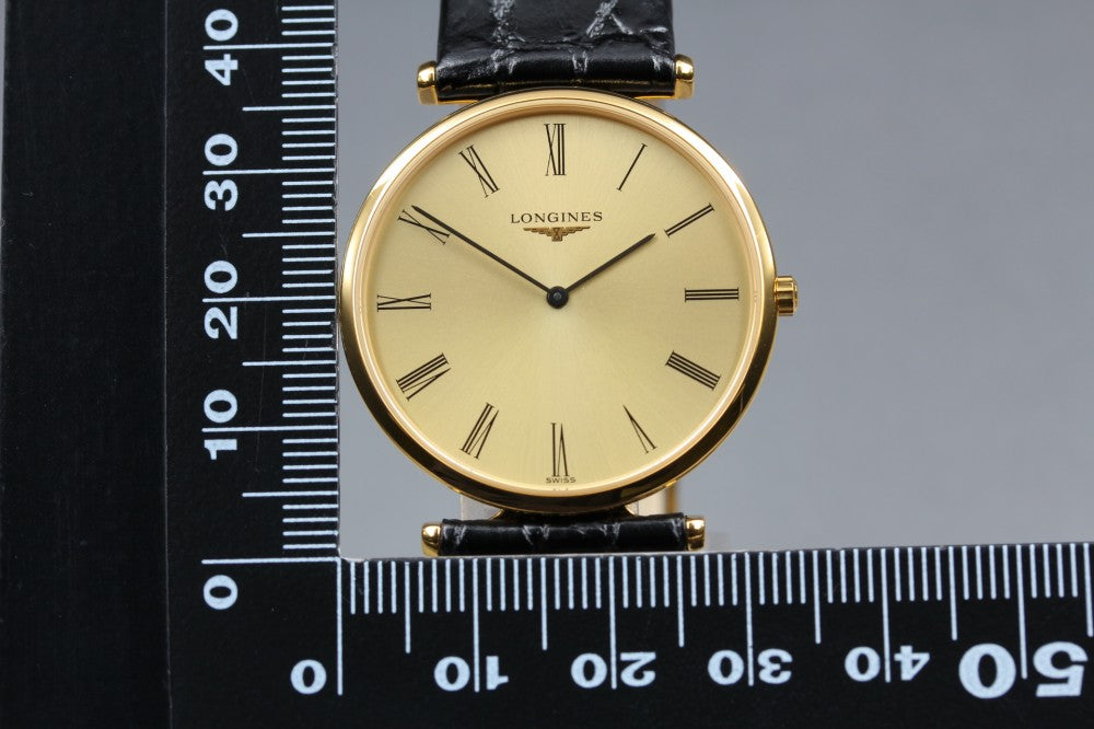 Near MINT LONGINES Grand Classic L4.709.2 Gold Quartz 33mm Men's Watch