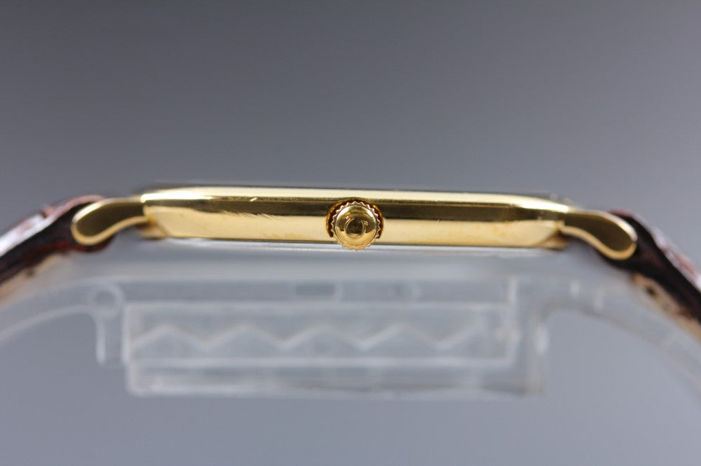Near MINT OMEGA De Ville 195.0077.2 Cal.1378 Gold Quartz 30mm Men's Watch