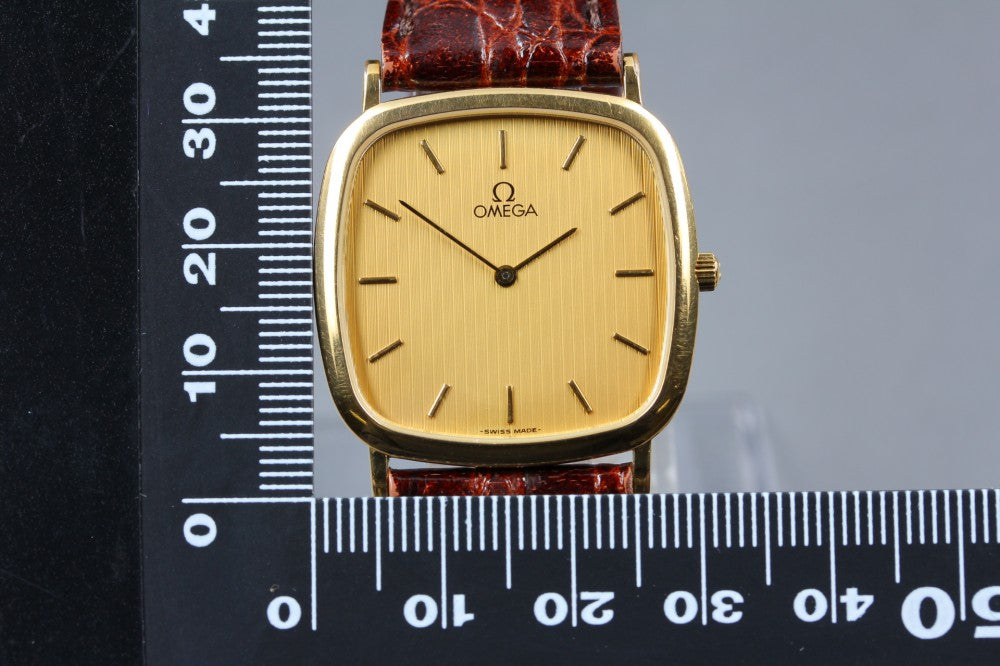 Near MINT OMEGA De Ville 195.0077.2 Cal.1378 Gold Quartz 30mm Men's Watch