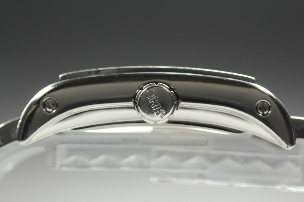 Near MINT ORIS Miles Rectangular 585-7525-40-02 Silver Auto 30mm Men's Watch