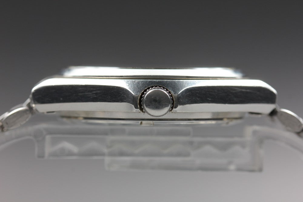SEIKO Silver Wave 8229-8000 Silver Quartz 35.4mm Men's Watch 1982