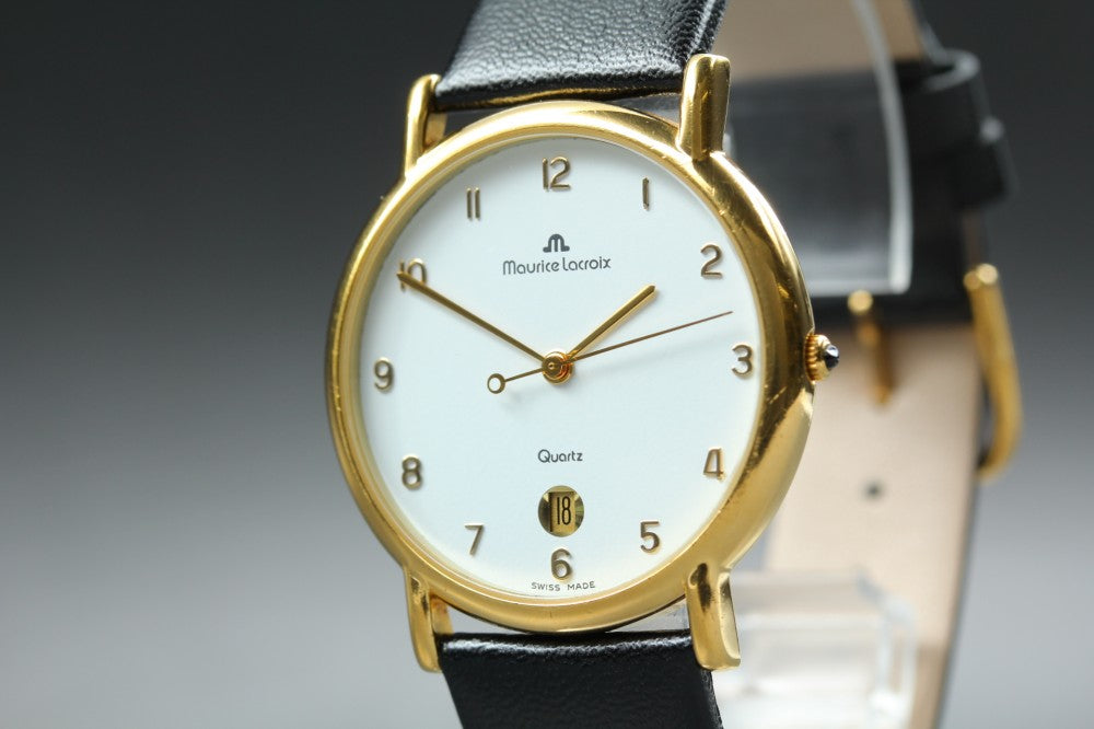 Near MINT Maurice Lacroix Les Classics 92127 White Quartz 34mm Men's Watch