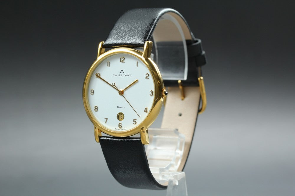 Near MINT Maurice Lacroix Les Classics 92127 White Quartz 34mm Men's Watch