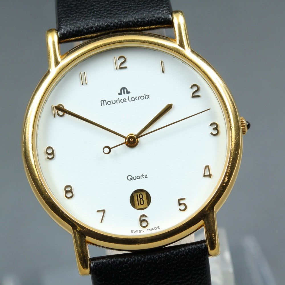 Near MINT Maurice Lacroix Les Classics 92127 White Quartz 34mm Men's Watch