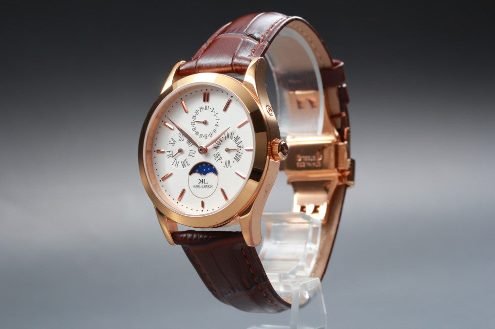 Near MINT Carleymon Classic Pioneer White Quartz 38mm Men's Watch