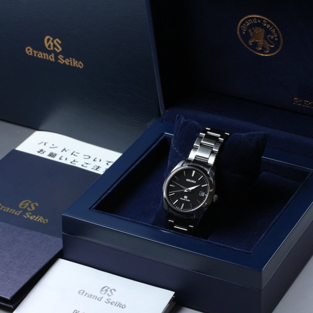 Near MINT Grand Seiko SBGX061/9F62-0AB0 Black Quartz 36mm Men's Watch