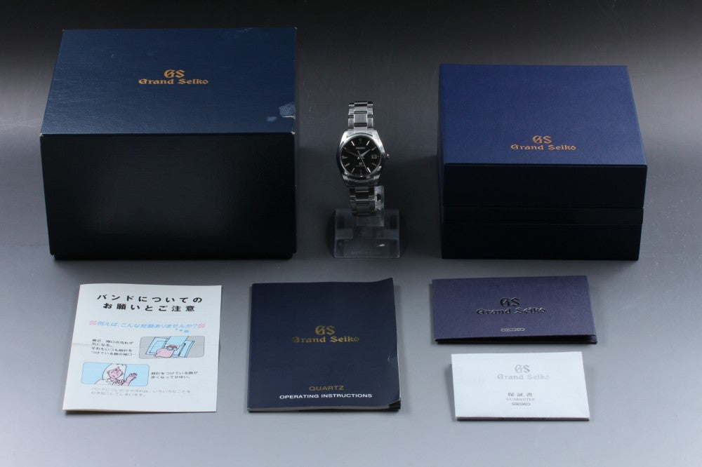 Near MINT Grand Seiko SBGX061/9F62-0AB0 Black Quartz 36mm Men's Watch