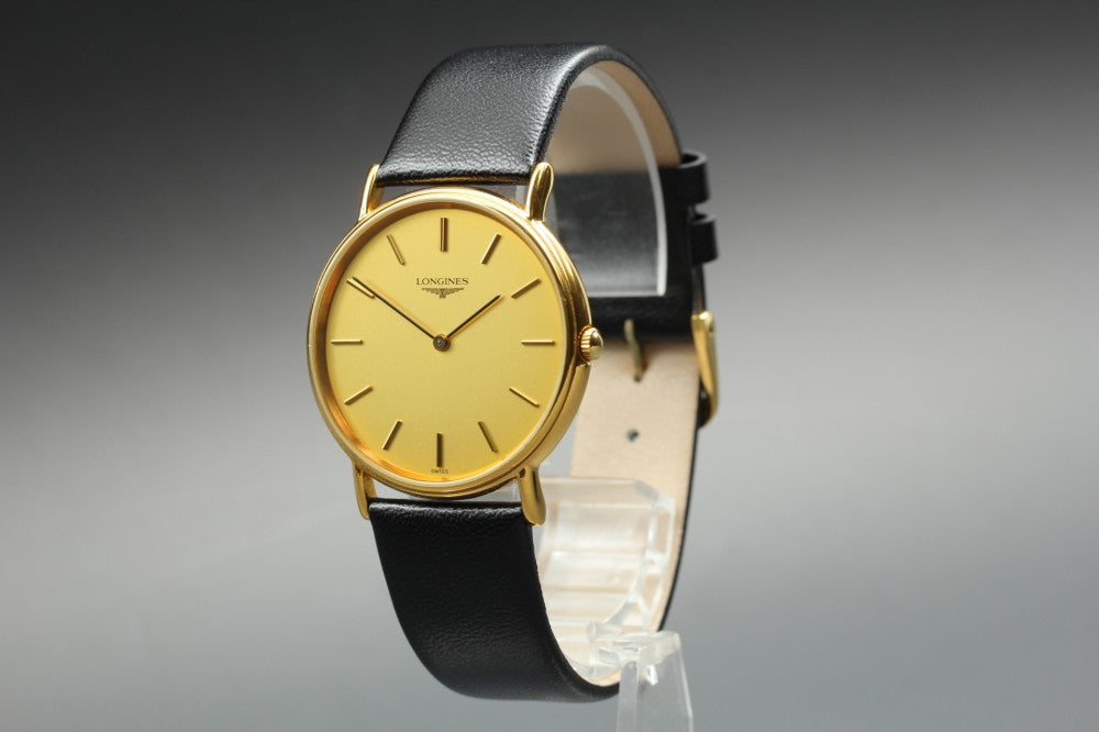 Near MINT LONGINES Grand Classic L4.637.2 Gold Quartz 32.5mm Men's Watch