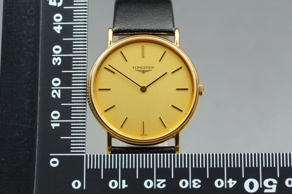 Near MINT LONGINES Grand Classic L4.637.2 Gold Quartz 32.5mm Men's Watch
