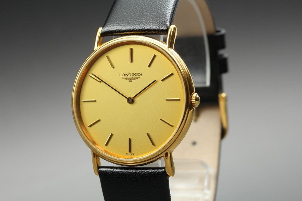 Near MINT LONGINES Grand Classic L4.637.2 Gold Quartz 32.5mm Men's Watch