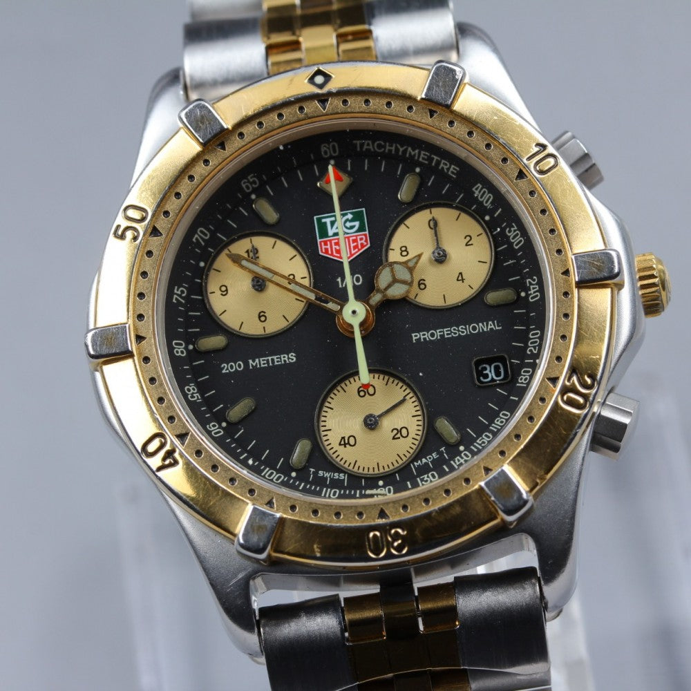 TAG Heuer Professional 2000 CE1120 Black/Gold Quartz 36.8mm Men's Watch