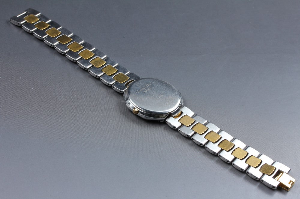 Near MINT Christian Dior Octagon D45-204 Silver Quartz 32mm Unisex Watch