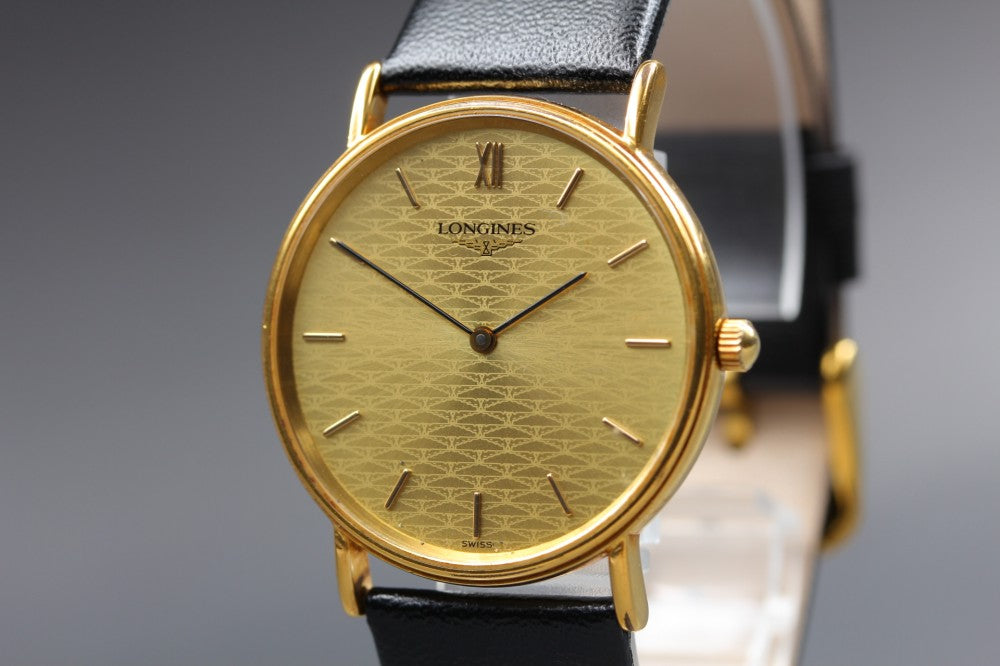 Near MINT LONGINES Grand Classic L4.637.2 Gold Quartz 32.2mm Men's Watch