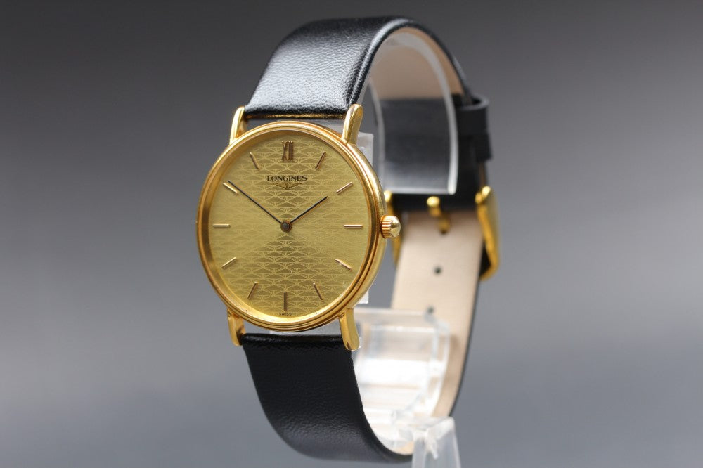Near MINT LONGINES Grand Classic L4.637.2 Gold Quartz 32.2mm Men's Watch
