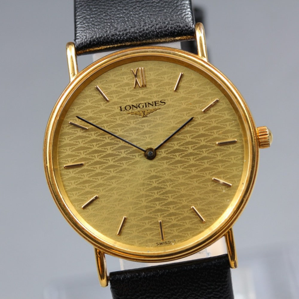 Near MINT LONGINES Grand Classic L4.637.2 Gold Quartz 32.2mm Men's Watch