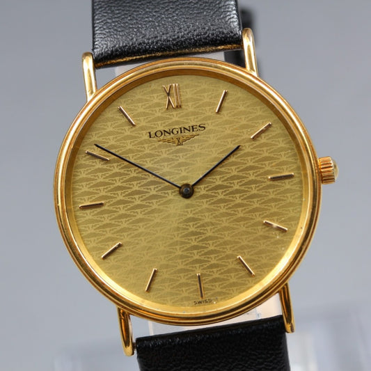 Near MINT LONGINES Grand Classic L4.637.2 Gold Quartz 32.2mm Men's Watch