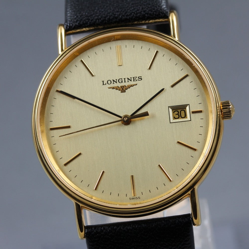 Near MINT LONGINES Grand Classic L4.720.2 Gold Quartz 32.5mm Men's Watch