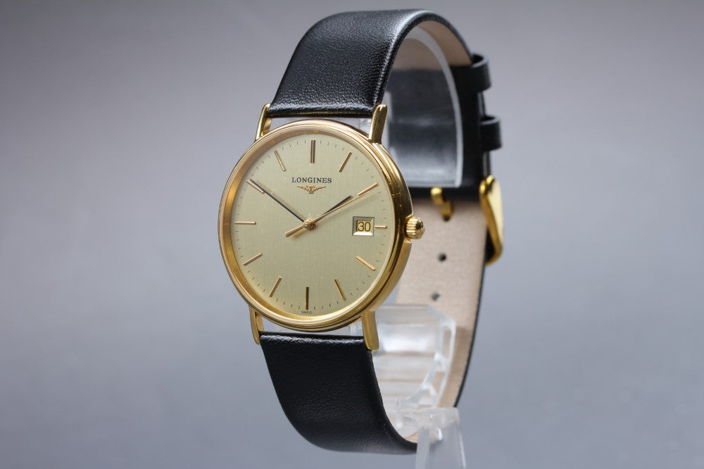 Near MINT LONGINES Grand Classic L4.720.2 Gold Quartz 32.5mm Men's Watch