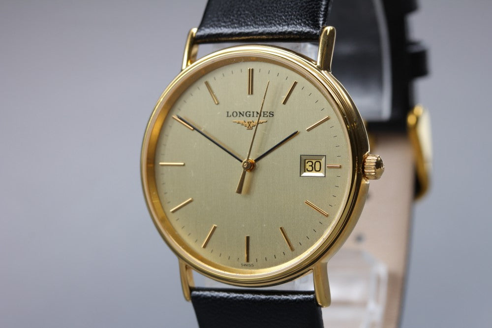 Near MINT LONGINES Grand Classic L4.720.2 Gold Quartz 32.5mm Men's Watch