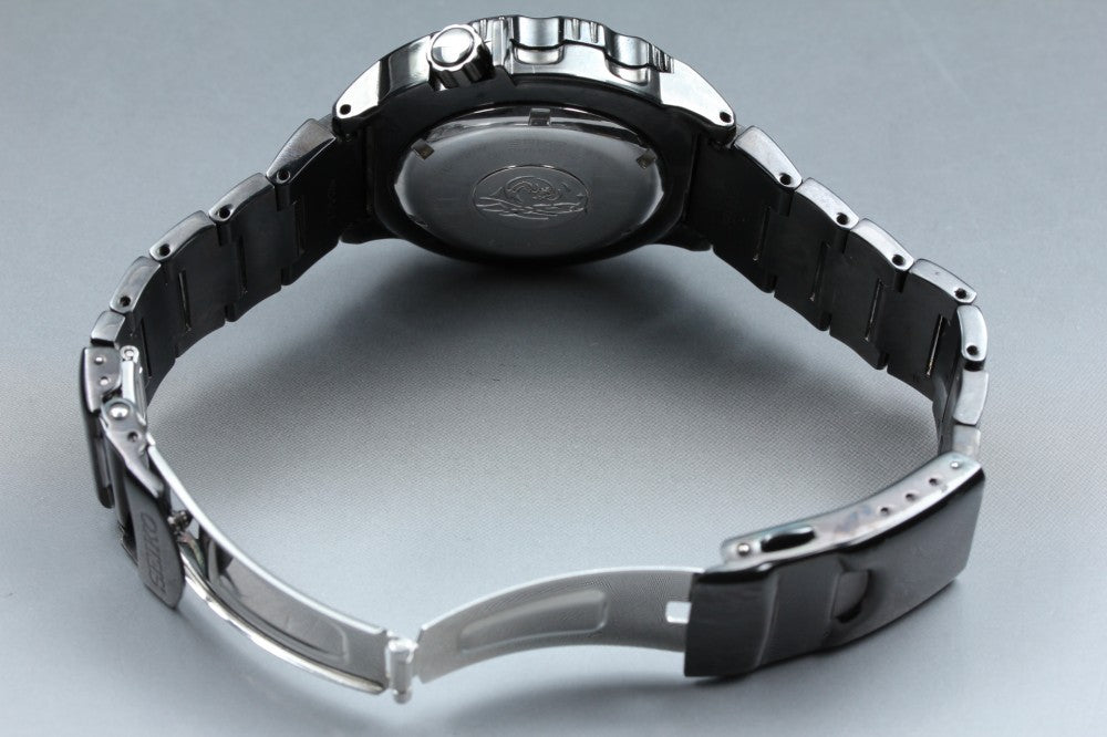 Near MINT SEIKO Night Monster SZEN002/7S26-03G0 Black Auto 41.4mm Men's Watch